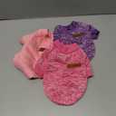 3 Pack Dog Sweaters for Small Dogs Girl Boy Winter Fleece Clothes Warm Soft Dog Sweatshirt Outfit for Dogs Cats Pet Apparel (XXS (Back: 7.8",Chest: 11.8", 2.2-3.5lbs), Pink+Rose+Purple)