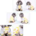 2-Pack Pet Clothes Puppy Cute Pajamas Dogs Cotton Rompers Cats Jumpsuits Cosy Apparel Dog Shirt Small Canine Costumes, Duck & Fish XL