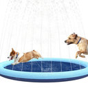 Pet Soft Splash Sprinkler Pad  Thickened Dog Splash Sprinkler Pad for Puppies Durable Pet Swimming Bathtub Pool, Summer Fun Water Toys for Dogs 59 ''