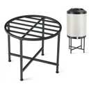 I'Ezonk Heavy Duty Stainless Steel Rain Barrel Stand,Rain Water Collection Barrel Stand，Suitable for 45/50/55 Gallon Plastic Outdoor Rain Barrel
