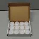 Homemory 12Pcs Flickering Flameless Candle Battery Operated, 200+Hours Fake Electric LED Tea Lights for Votive, Centerpiece Table Decorations, Wedding, Aniversary, Halloween, Christmas (Warm White Glow  White Body)