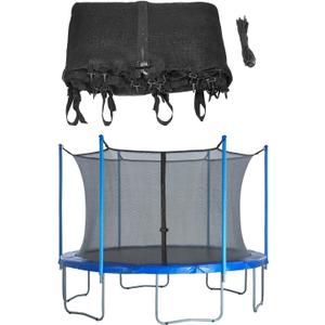 Upper Bounce Machrus Trampoline Net Replacement 7.5FT 8FT 9FT 10FT 12FT 13FT 14FT 15FT 16FT- Safety Net for Straight Poles/Arches Round Trampoline (10 Foot Frame)