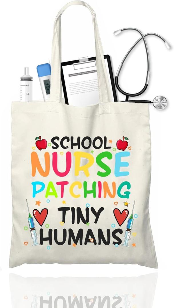 Nurse Gifts,Nurse Appreciation Gifts for Women,Nurse Tote Bag Reusable Grocery Bags for Nurse Week Work Graduation