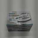 BEAUTURAL Mini Travel Steam Iron for Clothes with Dual Voltage, Temperature Control, Non-Stick Soleplate and Cord Storage, Ideal for Sewing, Quilting and Handcraft (White)