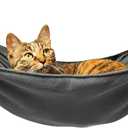 Cat Hammock for Cage - Washable Soft Outdoor Mat, Waterproof Cooling Pad for Cats (Large, Black)