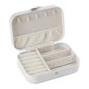 Travel Jewelry Box,Portable PU Leather Jewelry Travel Display Organizer Storage Case for Girls Womens Earring,Rings,Necklaces,Bracelets 