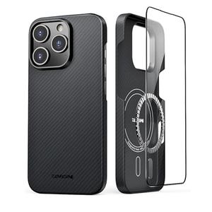 Thinborne Compatible with iPhone 16 Pro Case, [600D Aramid Fiber] [Mag Magnetic] [Extremely Thin] [Minimalist Style] [Carbon Fiber Textures]