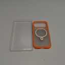 TORRAS 360 Magnetic Stand for iPhone 17 Pro Case, [Fit for MagSafe] [Rotatable Ring Kickstand] [4X Mil-Grade Shockproof] Slim Phone Cover, Camera Button, Cosmic Orange, Translucent, Ostand O3 Fitness