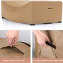 Mrrihand Heavy Duty Patio Furniture Covers, Outdoor Furniture Covers Waterproof Sectional Sofa Set , Patio Table and Chair Set Cover 62"L42"W28"H,Brown