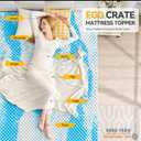 SINWEEK 3 Inch Egg Crate Memory Foam Mattress Topper Full Size, Soft Mattress Pad for Back Pain Relief, Bed Topper, CertiPUR-US Certified, Blue