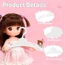60 Pcs Doll Clothes Hangers for 18-Inch Dolls - Non-Slip, Space-Saving Wardrobe Accessories for Doll Gowns & Outfits (White)