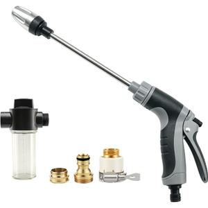 Aquoxis Pressure Washer Gun, High Pressure Hose Nozzle, 3 Spray Modes Handheld Pressure Washer Nozzle for 3/4" Garden Hose, Watering Sprayer for Cleaning Yard Patio Car Pets