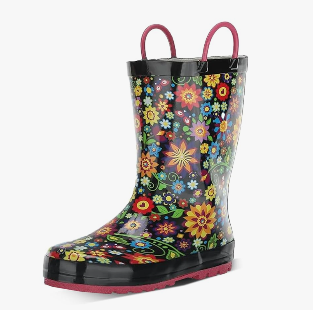 Western Chief Rain Boots with Pull on Handles for Toddlers and Kids - Premium Waterproof Boots for Boys and Girls 10