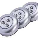 LIGHT IT! by Fulcrum, 30010-301 Stick-On Light, Silver, Pack of 3 