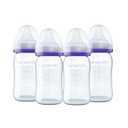 Lansinoh Anti-Colic Glass Baby Bottles, 5 Ounces, 4 Count Bottles for Feeding, Baby Essentials, Includes 4 Slow Flow Nipples, Size M