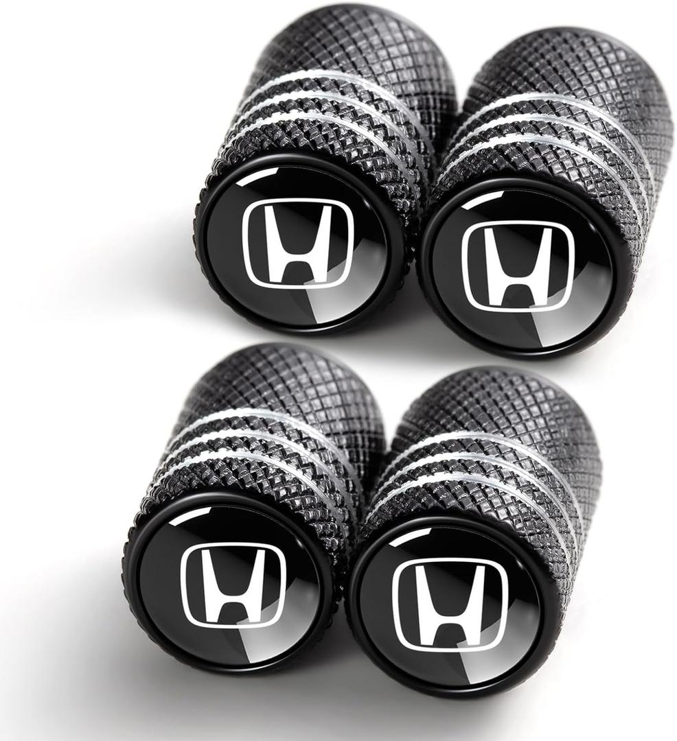 2 x Tire Valve Stem Cap Cover for Honda Belt O-Ring Seal Corrosion Resistant,Tire Valve Stem Air Cap 4 Pack Black