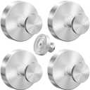 Pack of2  VEHHE 4 Pack Heavy Duty No-Drill Stainless Steel Shower Hooks for Inside Shower with Super Sticky Silicone Base, Easy Installation Suction Hooks (Silver)