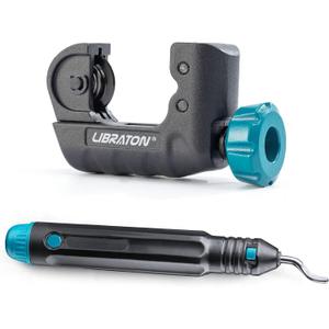Libraton Tubing Cutter 3/16" to 1-1/8", Mini Tube Cutter, Copper Cutter, Heavy Duty Mini Pipe Cutter, Copper Tube Cutter with Deburring Tool for Copper Pipe, Aluminum Pipe, Thin Stainless Steel Pipe
