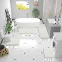 OLANLY Bathroom Runner Rugs 47x24, Extra Soft Absorbent Chenille Bath Rugs, Rubber Backing Quick Dry, Machine Washable Long Bath Mats for Bathroom Floor, Tub and Shower, Home Decor Accessories, Ivory