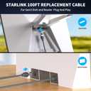 LUCMO 100FT/ 46M Starlink Gen 3 Cable 24AWG for Starlink Standard Generation 3, Replacement Extension Cable Waterproof Satellite Starlink Standard V3 (100FT 24AWG)