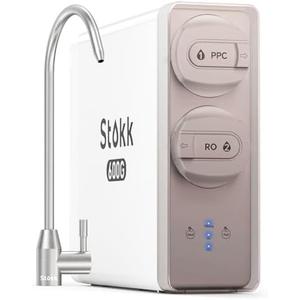 Stokk 8 Stage Reverse Osmosis Water Filter, 600 GPD Tankless Reverse Osmosis System, Under Sink RO Water Filtration System, Reduces PFAS TDS, 2:1 Pure to Drain, NSF/ANSI 58& 42, FCC Listed, S1 Pro