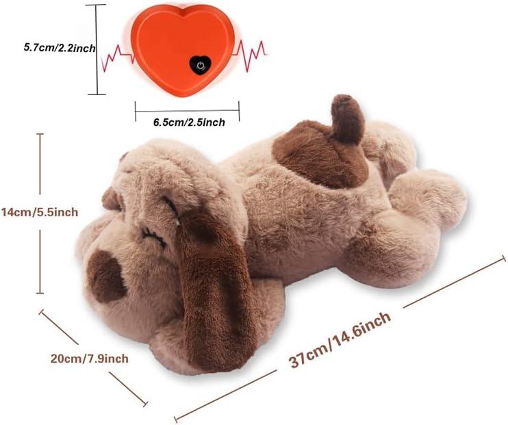 BEVERLYSHARK Beverly Shark Puppy Heartbeat Toy Dog Anxiety Relief Calming Aid Puppy Heartbeat Stuffed Animal Behavioral Training Sleep Aid Comfort Soother Plush Toy for Puppies Cats