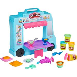 Play-Doh Kitchen Creations Ice Cream Truck Toy Playset for Kids, 20 Play Kitchen Accessories, 5 Colors, Preschool Toys for 3 Year Old Girls and Boys and Up