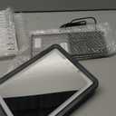 DeLanges LED Shower Mirror Fogless for Shaving - Heated Fog Free, 3 Dimmable Lights, 360° Adjustable, Rechargeable, Drill Free - with Storage Tray, Razor & Shaving Brush Holders,Gifts for Men