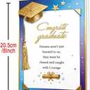 2 x Missonemi Graduation Card, Congrats Graduate Card, Inspirational Graduation Greeting Card, Elegant Graduation Congratulations Card for High School College Graduate, Meaningful Grad Card
