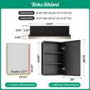 20 x 26 in Brushed Nickel Medicine Cabinet with Mirror, DTC Hinge