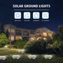 OULONGER 4.6inch Solar Lights Outdoor Waterproof,12Pack Solar Lights for Outside,Solar Garden Lights Landscape Lighting for Patio Pathway Lawn Yard Deck Driveway Walkway(White Light)