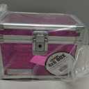 Vaultz Lockable Index Card Holder - Flash Card Organizer for Recipes, Passwords or Studying Holds 450 4x6 Notecards - Index Card Box Study Accessories, Pink Acrylic