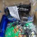 800 sqft Halloween Glow Spider Webs Indoor & Outdoor Spooky Spider Webbing with 37 Fake Spiders for Halloween Decorations,White with Blacklight Lamp