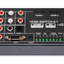 MultiFunctional HDMI Converter with 8 Inputs (VGA + AV + Ypbpr Component + HDMI) to One HDMI Output,COAXIAL Output,SPDIF Output Supports HDMI v1.4 3D