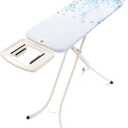 Brabantia Size B Ironing Board (49x15 in) 7 Height Options, Solid Steam Iron Rest Holder (Cotton Flower) Non-Slip Feet, Anti-Collapse Child Locks