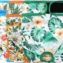 Langsprit Washable Female Dog Diapers (3 Pack) - No Leak Reusable Diapers for Doggy Female in Period - Highly Absorbent Dog Heat Panties with Adjustable Snaps (Floral, Large)