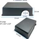 12in Durable Large Reptile Hide, Ball Python Hide, Leopard Gecko Hide, Bearded Dragon Hide, Easy to Clean Reptile Hides Cave for Tank, Snake Hide Large Enclosure (12" x 8.3" x 2.8" X-Large) (Black)