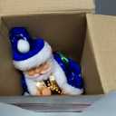 Santa Claus Climbing Decoration - Hanging Christmas Tree Creative with Beaded Rope for Indoor Party Home Ornaments Gift (Blue)