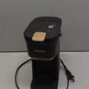 Single Serve One Cup Coffee Maker, for K Cups and Grounds, Mini Coffee Maker with Portable Handle, 6 to 12 Oz Brew Size, for Travel, Camping, Office, RV and Dorm, 120V, Black and Gold