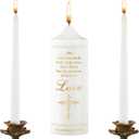 Frienda Unity Candles for Wedding Ceremony Set Wedding Unity Taper Candles Catholic Religious Ceremony Accessories(Charming Style)