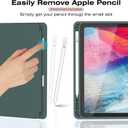 Case for iPad Air 3 Case 2019 with Pencil Holder Ultra Slim Soft TPU Back Cover with Auto Sleep/Wake Full Body Protective Smart Case for iPad Air 3rd Generation 2019/iPad Pro 10.5 2017 (Dark Green)