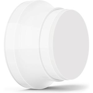 Door Stoppers for Wall, 1.65 x 0.9 Inch Door Knob Wall Protector with Silicone & Aluminum Alloy, Adhesive & Screw Mounting Door Bumper for Home & Office Walls, White