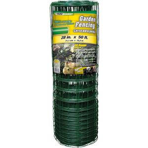 YARDGARD – 4 in. to 1 in. Mesh Welded Wire Fence – 28 in. x 50 ft. 16‑Gauge Vinyl Coated Galvanized Steel – for Rabbit Fencing | Garden Protection | Tree and Flower Barriers