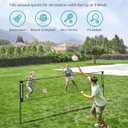 SONGMICS Badminton Net, Height Adjustable Volleyball Net, Pickleball Net for Junior Tennis, Kids, Indoor Outdoor Court, Foldable Nylon Net with Poles 10ft/13ft/16.5ft Wide