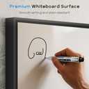 White Board Cork Board Combo, 30" x 20" Magnetic Dry Erase Whiteboard & Corkboard for Wall, Vision Board for Home Office School, Black Aluminum Frame