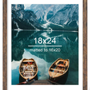 18x24 Picture Frame, Rustic Brown Wood Style, Wall Mounting
Display Posters 16 x 20 with Mat or 18 x 24 without Mat, 1 Pack for Photos, Artwork; Fits Home, Office & Gallery Wall Decor