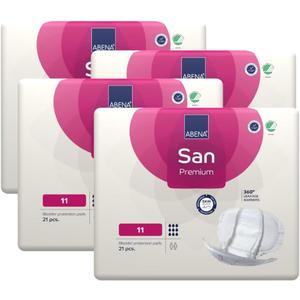 Abena San Premium Incontinence Pads, Heavy Absorbency, (Sizes 8 to 11), Size 11, 84 Count