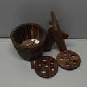 Tricycle Planter Flower Pot Outdoor Multifunctional Indoor Plants Decoration Wood Statue for Kitchen Desktop Office Garden, M