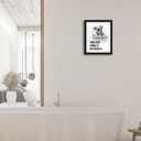 arteWOODS Funny Bulldog Bathroom Wall Art - Rustic Farmhouse Wall Decor with Humorous Quotes Black Framed Print Artwork Cute Animal Pictures for Shower Toilet Restroom Kid's Washroom 8x10 Inch