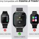 SimpleThings Compatible with Cosmo JrTrack 5 Screen Protector, Hard PC Case with HD Clear Tempered Glass Screen Protector for Cosmo JrTrack 5 Watch for Kids Boys Girls (Teal+Purple+Pink)